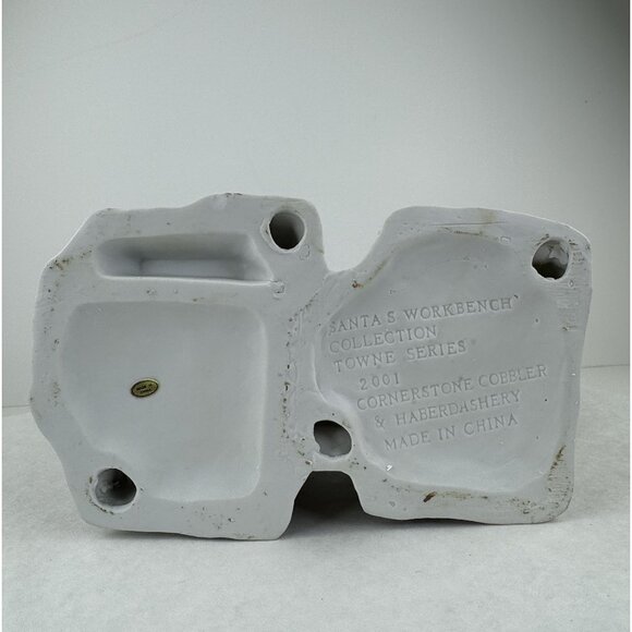 Santas Workbench Cornerstone Cobbler Haberdashery Lighted Porcelain Christmas - Picture 7 of 16